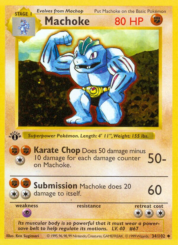 Machoke Base 34/102 Uncommon