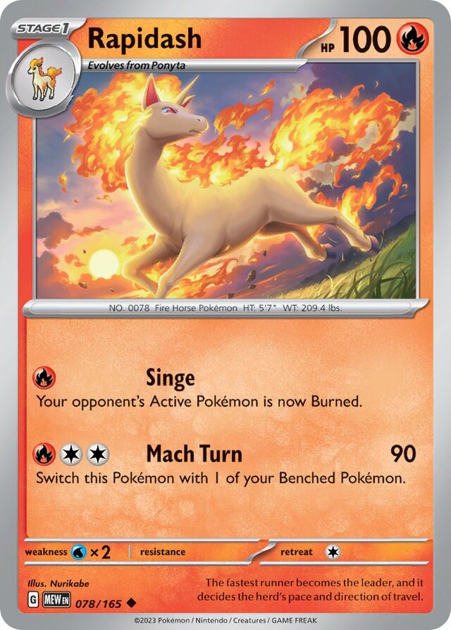 Rapidash 151 078/165 Uncommon