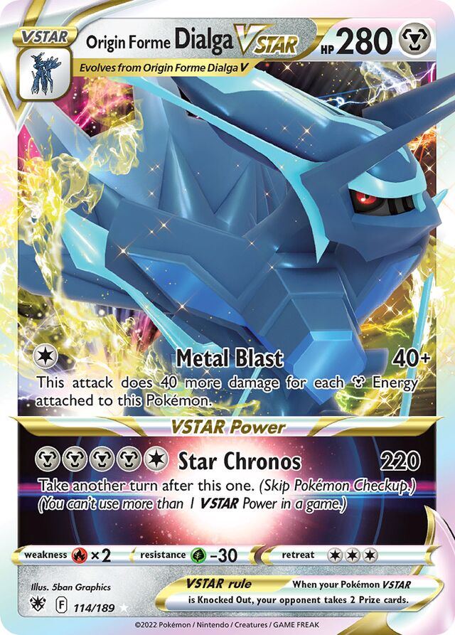 114/189 Origin Forme DialgaVSTAR ASR Rare VSTAR