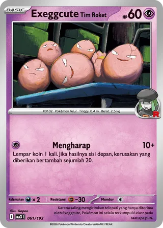 Team Rocket's Exeggcute (MEGA Dream ex 061/193)