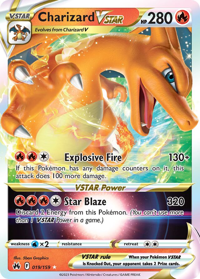 CharizardVSTAR Crown Zenith 019/159 Rare VSTAR