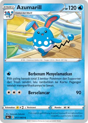 Azumarill (Eevee Heroes 017/069)