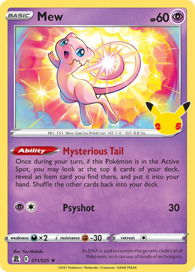Mew Celebrations 011/025 Rare Holo
