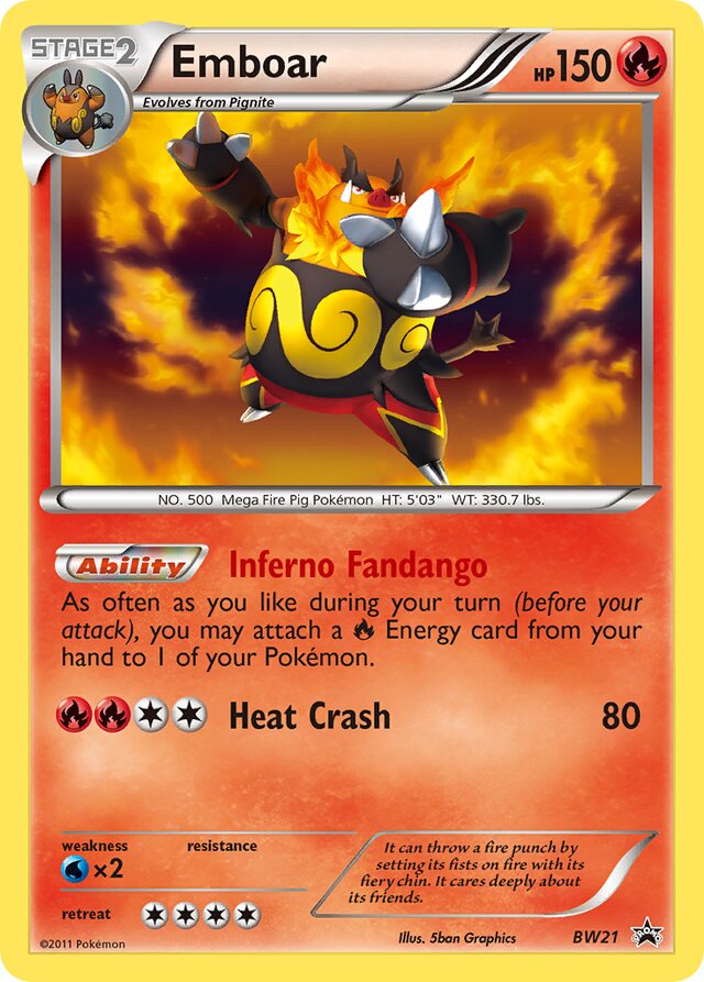 Emboar BW Black Star Promos BW21 PROMO