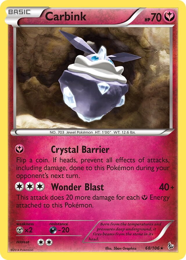 Carbink Flashfire 68/106 Rare Holo