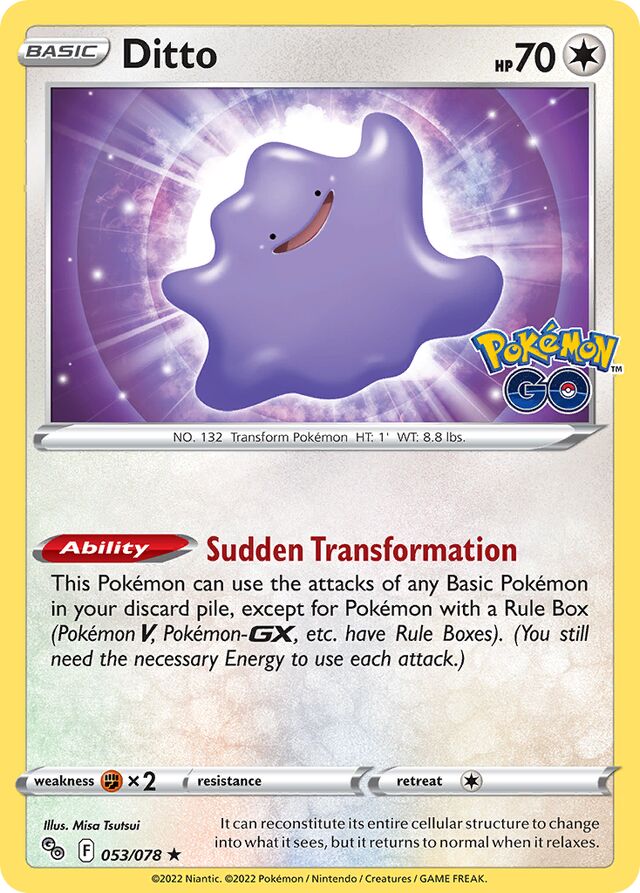 053/078 Ditto PGO Rare Holo