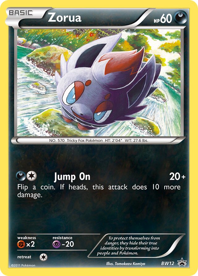 Zorua BW Black Star Promos BW12 PROMO