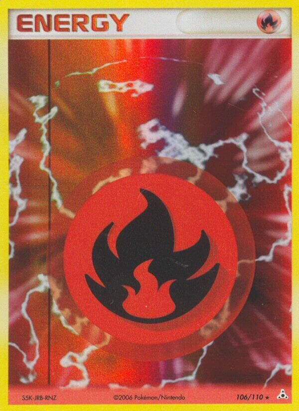Fire Energy 106/110 3 EX HOLON PHANTOMS HOLO RARE PTCG