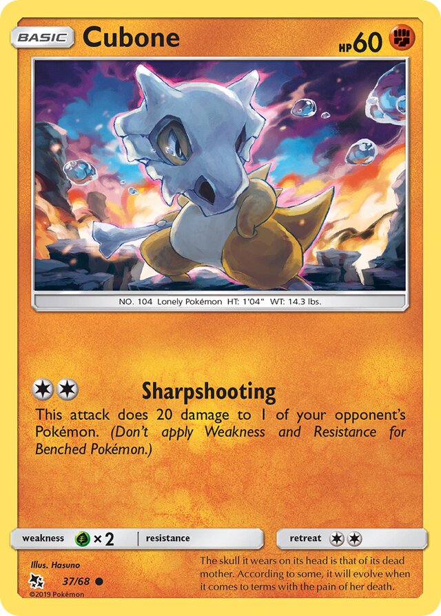 Cubone Hidden Fates 37/68 Common